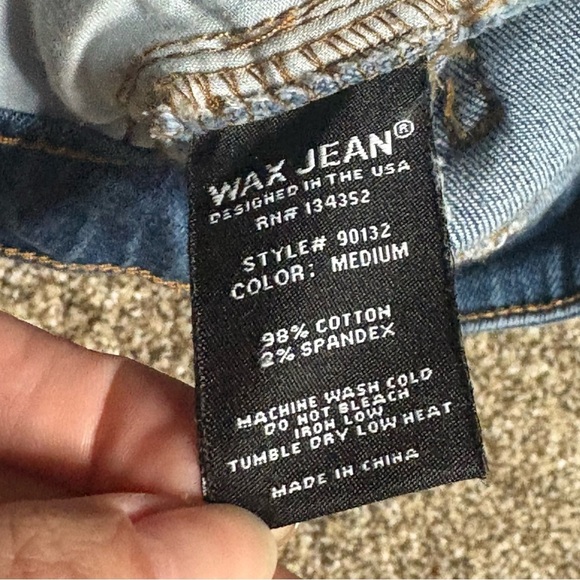 Wax Jean Blue Distressed Mini Skirt - Picture 12 of 13